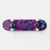 Colorful Boho Hippie Jewel Tone Low Poly Fraktal Skateboard (Horizontal)