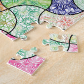 Colorful Boho Mandala Pattern Jigsaw Puzzle (Seite)
