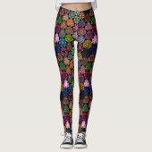 Colorful Boho Mandala Pattern Leggings (Vorderseite)