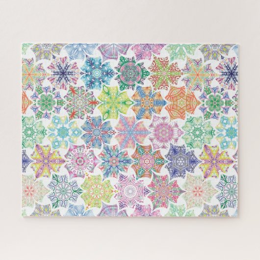 Colorful Boho Mandala Pattern Puzzle (Horizontal)