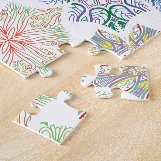 Colorful Boho Mandala Pattern Puzzle (Seite)