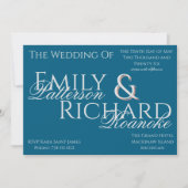 Colorful Boho Minimalist Deep Teal Einladung (Vorderseite)