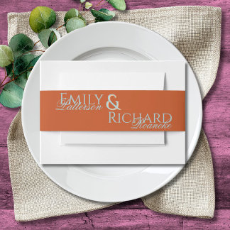Colorful Boho Minimalist Orange & Teal Chic Einladungsbanderole