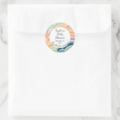 Colorful Boho Rainbows Baby Dusche Runder Aufkleber (Tasche)