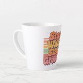 Colorful Boho Retro Stay Wild Stay Groovy Milchtasse (Linke Ecke)