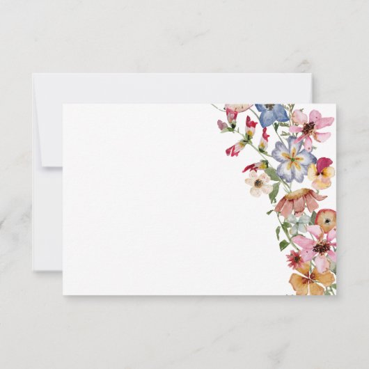 Colorful Boho RSVP Karte (Rückseite)