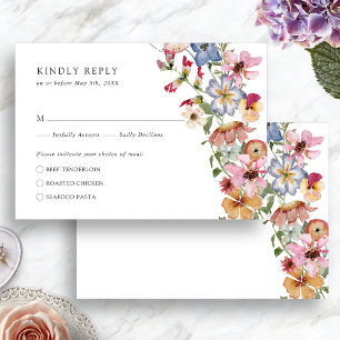Colorful Boho RSVP Karte