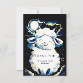 Colorful Boho Sheep Birthday Dankeskarte