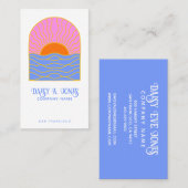 Colorful Boho Sunrise Business Card Visitenkarte (Vorne/Hinten)