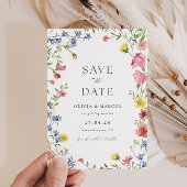 Colorful Boho Wildblume Fairytale Save The Date