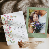Colorful Boho Wildblume Fairytale Save The Date
