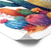 Colorful Boho Wüste Cactus Art Poster (Ecke)