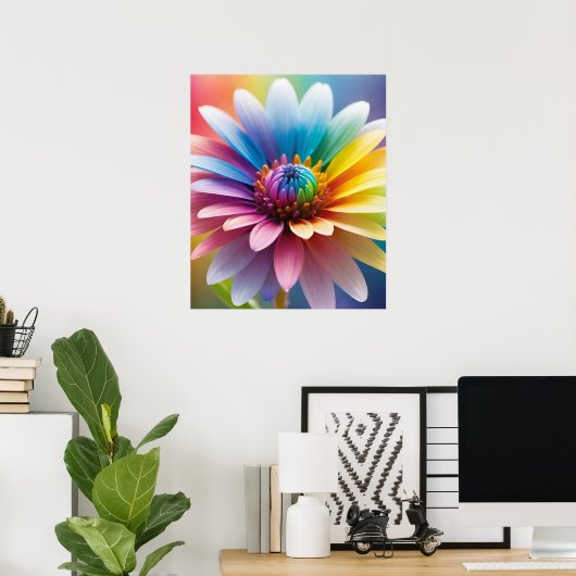 Colorful Bokeh Blume Poster (Heimbüro)