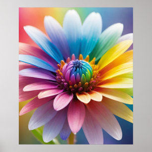 Colorful Bokeh Blume Poster