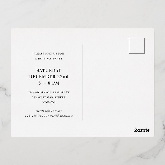 Colorful Bokeh Chef Gold Foil Holiday Einladung (Rückseite)