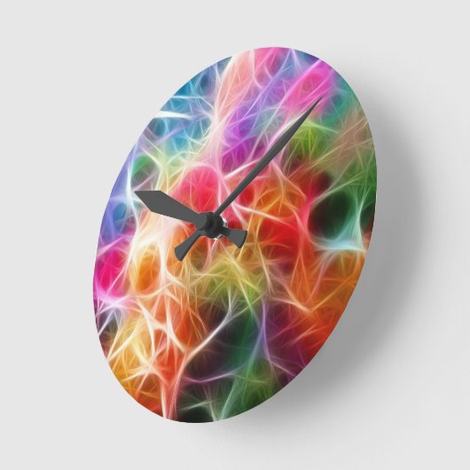 Colorful Bokeh Lightning Runde Wanduhr (Winkel)