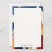 Colorful Bold Retro Abstract Christmas Landscape Mitteilungskarte (Vorderseite)