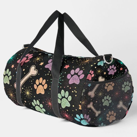 Colorful Bones Starburst Gear Duffle Bag (Rechte Ecke)