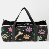 Colorful Bones Starburst Gear Monogram Personalize Duffle Bag (Vorderseite)