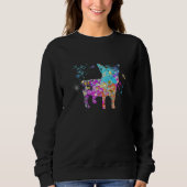 Colorful Boston Terrier Dog Boston Terriers Sweatshirt (Vorderseite)