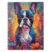 Colorful Boston Terrier Notizblock (Vorderseite)