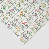 Colorful Botanic Rhapsody Silhouette Floral Seidenpapier (Ausschnitt)