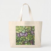 Colorful Botanical Illustration Tote Bag