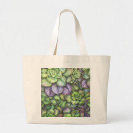 Colorful Botanical Illustration Tote Bag Jumbo Stoffbeutel