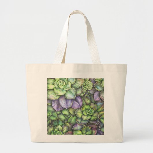 Colorful Botanical Illustration Tote Bag Jumbo Stoffbeutel (Vorne)