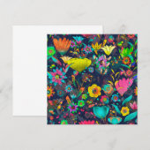 Colorful botanical pattern dankeskarte (Vorne/Hinten)