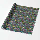 Colorful botanical pattern geschenkpapier (Ungerollt)