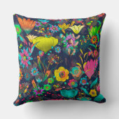 Colorful botanical pattern kissen (Rückseite)