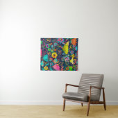 Colorful botanical pattern wandteppich (Beispiel (Horizontal))