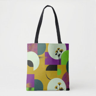 Colorful Botanical Shapes Tote Bag – Playful Flora Tasche