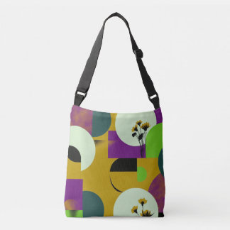 Colorful Botanical Shapes Tote Bag – Playful Flora Tragetaschen Mit Langen Trägern