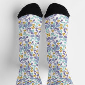 Colorful bouquets of retro flowers on white socken (Oben)