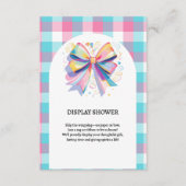 Colorful Bow Baby Dusche Begleitkarte (Vorderseite)