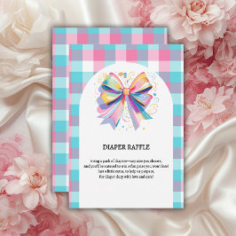 Colorful Bow Baby Dusche Begleitkarte