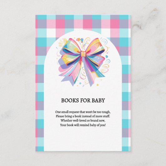 Colorful Bow Baby Dusche Begleitkarte (Vorderseite)