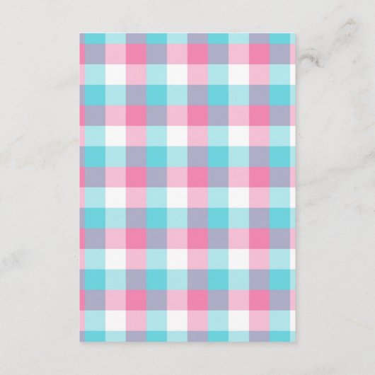 Colorful Bow Baby Dusche Begleitkarte (Rückseite)