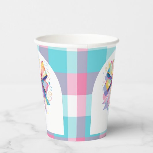 Colorful Bow Baby Dusche Pappbecher (Rechts)