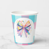 Colorful Bow Baby Dusche Pappbecher (Vorderseite)