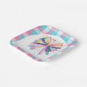 Colorful Bow Baby Dusche Pappteller (Gewinkelt)