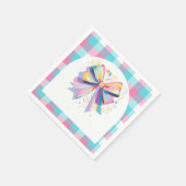 Colorful Bow Baby Dusche Serviette (Ecke)
