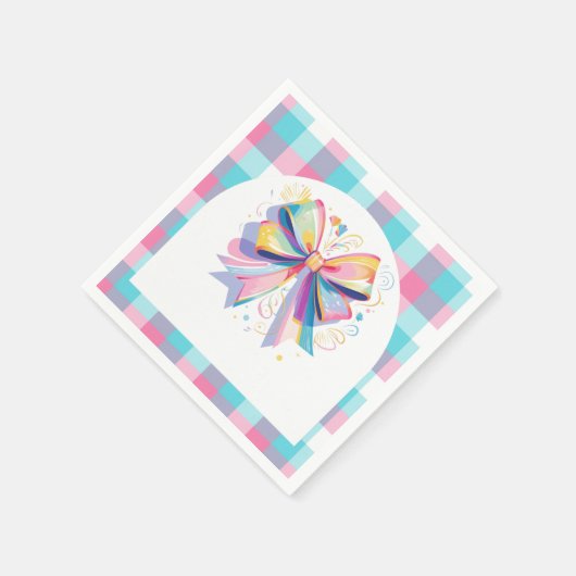Colorful Bow Baby Dusche Serviette (Ecke)