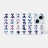 Colorful Bow Tie Pattern Phone Case iPhone 15 Hülle (Rückseite (Horizontal))