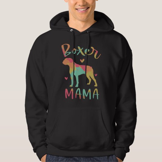 Colorful Boxer Dog Watercolor Hoodie (Vorderseite)