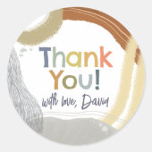 Colorful Boy Birthday Thank You Favor Sticker (Vorderseite)