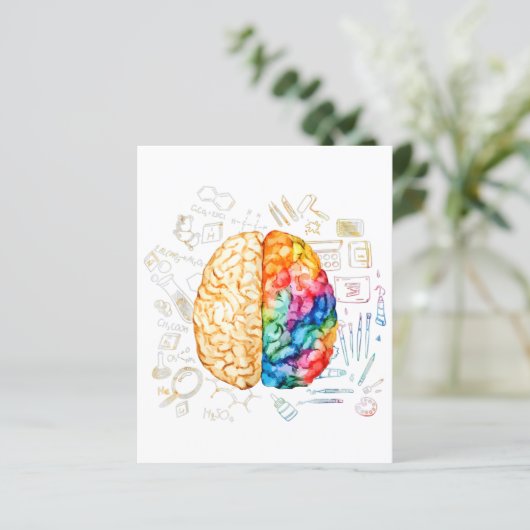Colorful Brain - Science And Art - Neuroscience Ne (Stehend Vorderseite)