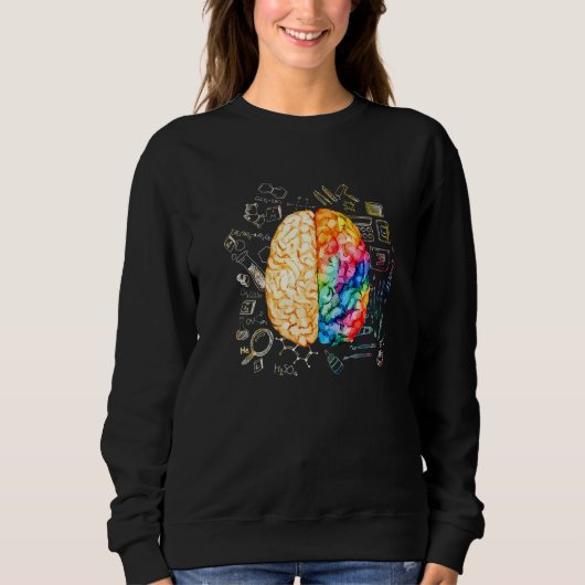 Colorful Brain  Science And  Neuroscience Neurolog Sweatshirt (Vorderseite)